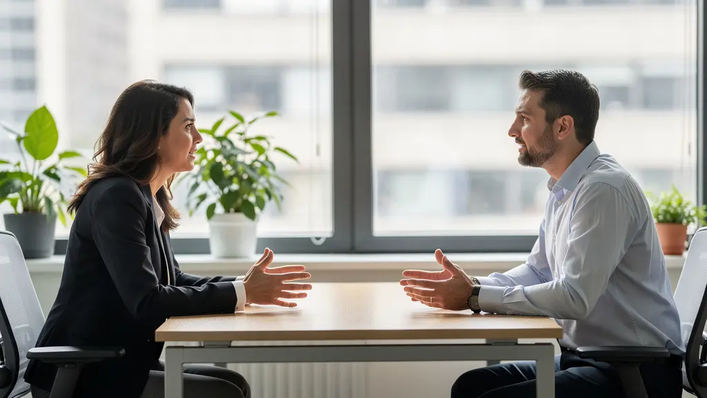 Conseiller bancaire discutant crédit immobilier avec client